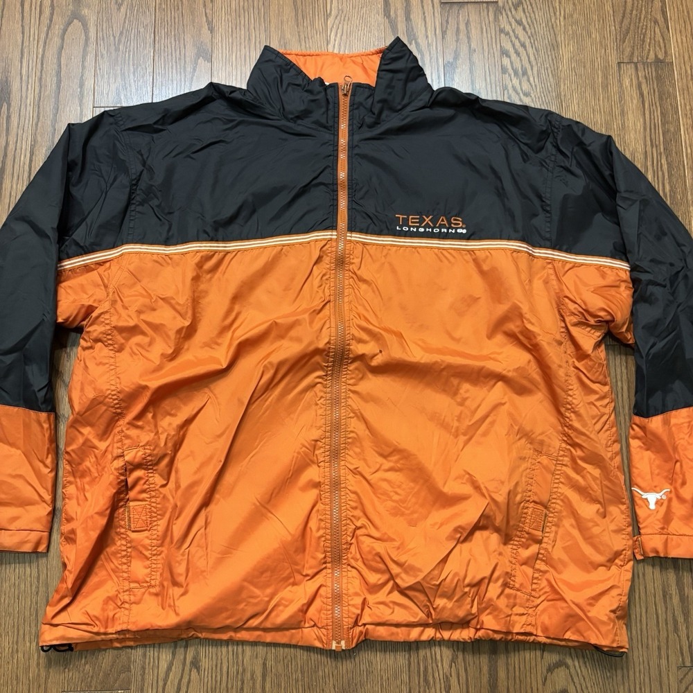 Vintage Texas Longhorns Windbreaker Jacket Full Zip College Football - Mens 2XL